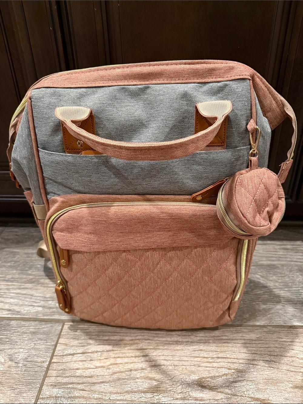 Stylish Pink Canvas Women’s Backpack Tote - Unbranded